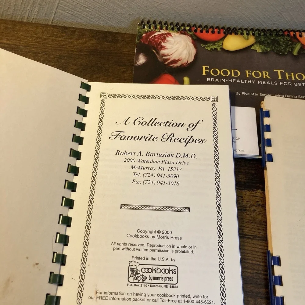 Spiral Cookbook Lot of 8 Sourced in Pittsburgh Area Church Lady Granny‎ Recipes